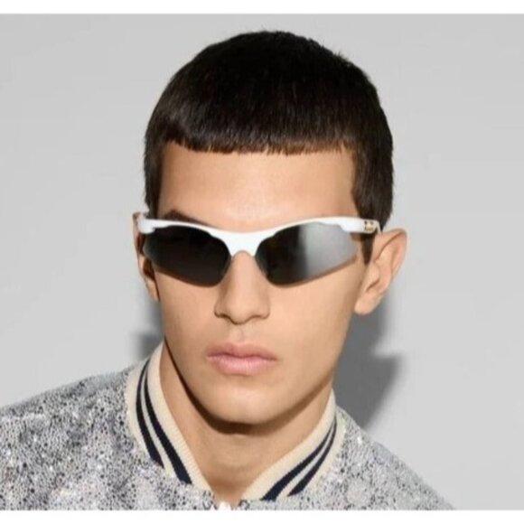 NEW GUCCI SUNGLASSES WHITE SILVER UNISEX EYEWEAR GUCCI